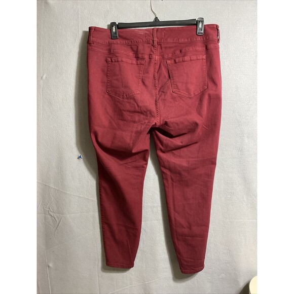 Torrid Jeggings Skinny Ankle Zip Pockets Red Plus Size Pants - Picture 2 of 6